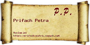 Prifach Petra névjegykártya